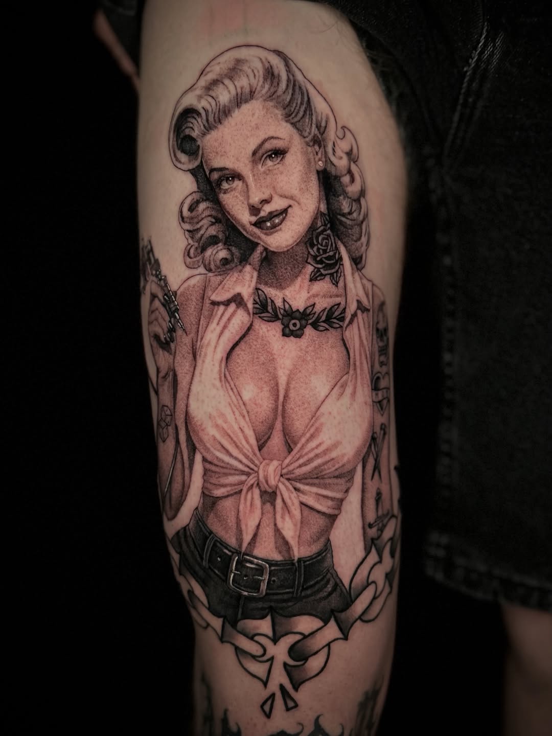Tattoo by @laurav.tattoo — realism, black_and_grey