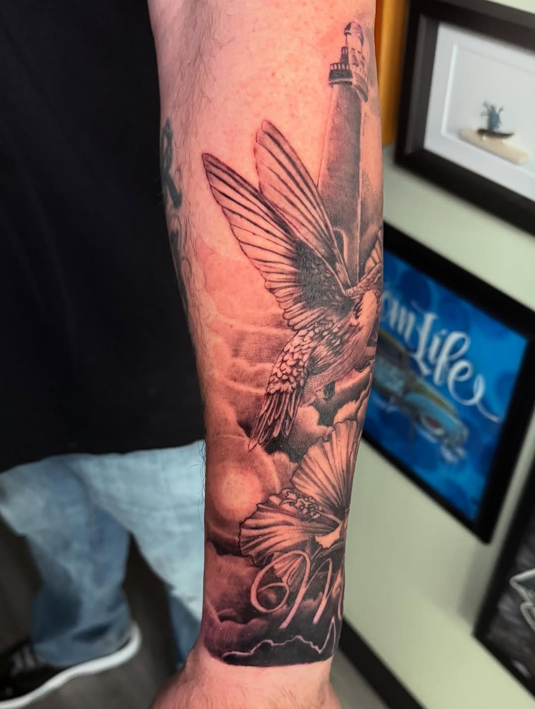 Tattoo by @abnormega_tattooartist — black_and_grey, realism