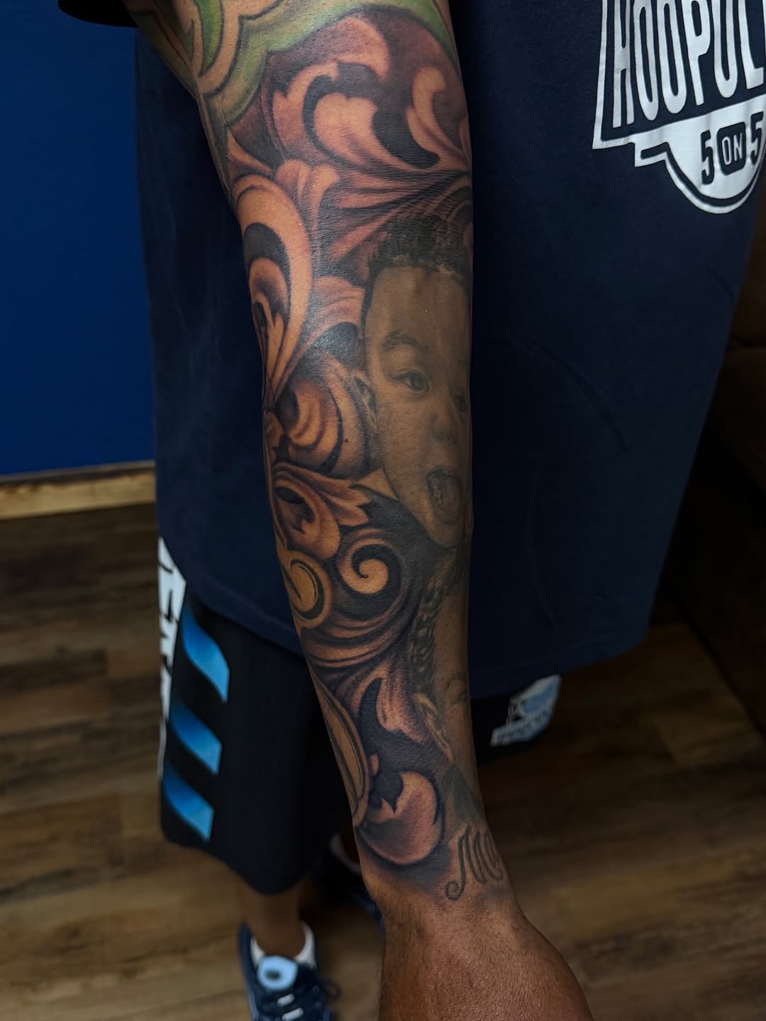 Tattoo by @calvinmaryland_tattoos β realism, black_and_grey