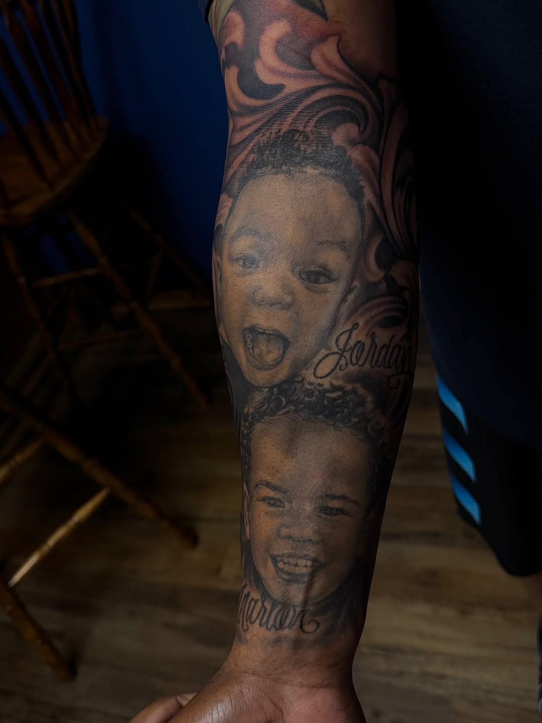 Tattoo by @calvinmaryland_tattoos β realism, black_and_grey
