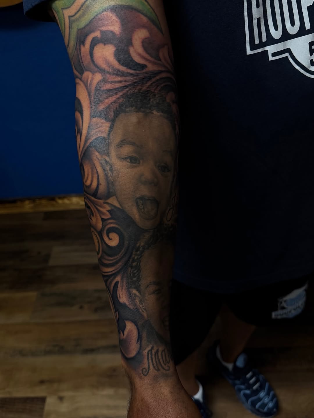 Tattoo by @calvinmaryland_tattoos β realism, black_and_grey