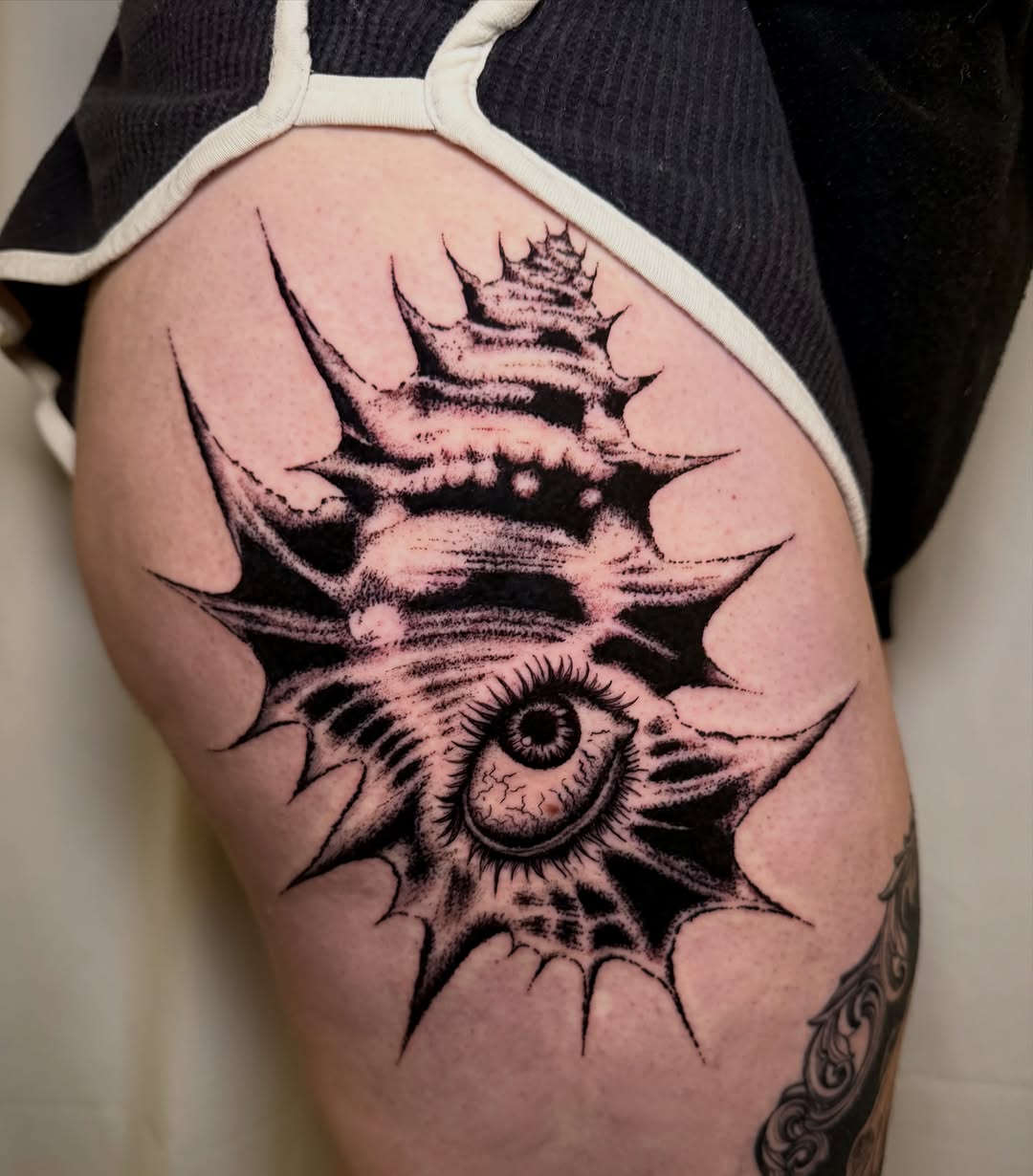 Tattoo by @thankyou4thetrust — black_and_grey, dark_realism