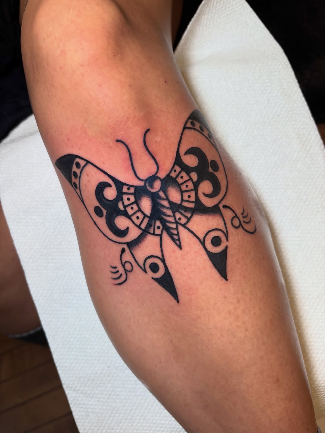 Tattoo by @nickytats — tribal, blackwork