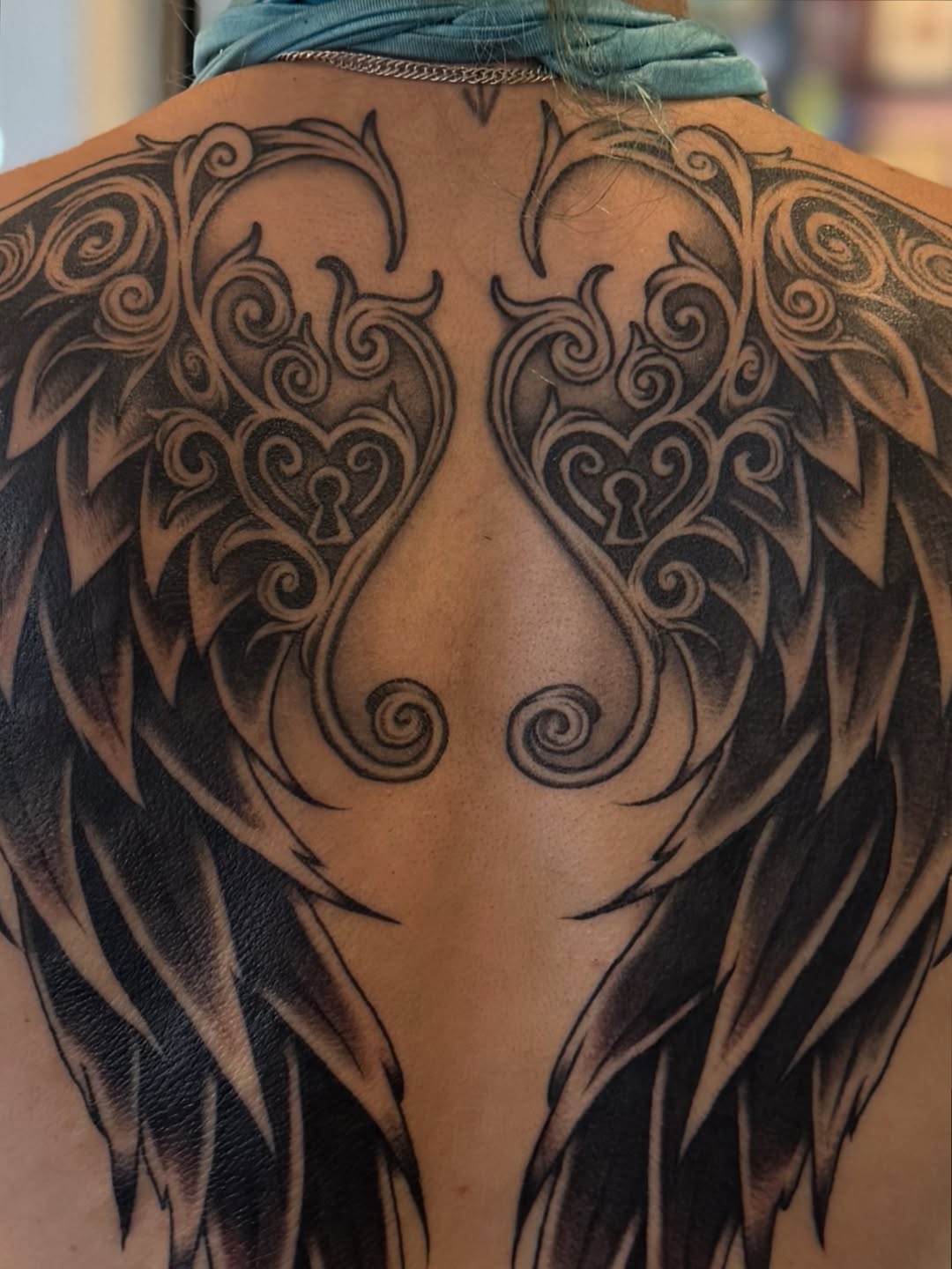 Tattoo by @lilcenzo — ornamental, black_and_grey