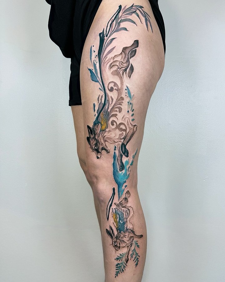 Tattoo by @emmagracetattoo — illustrative, watercolor