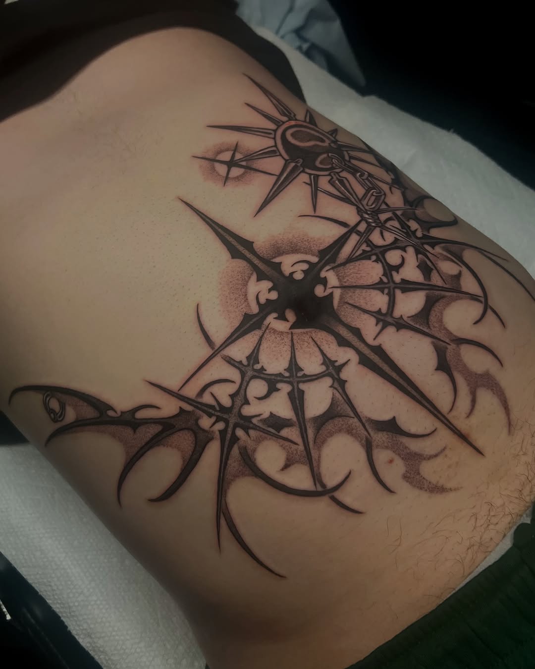 Tattoo by @mousepawz_tattoo β blackwork, ornamental