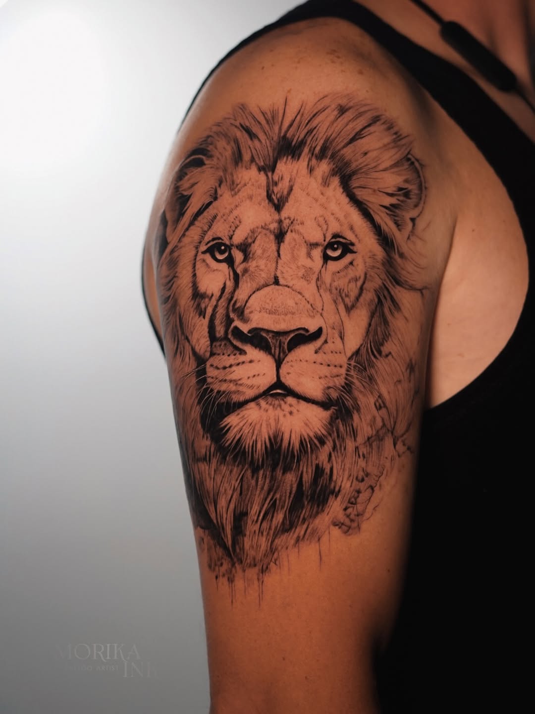 Tattoo by @morika.ink — realism, black_and_grey