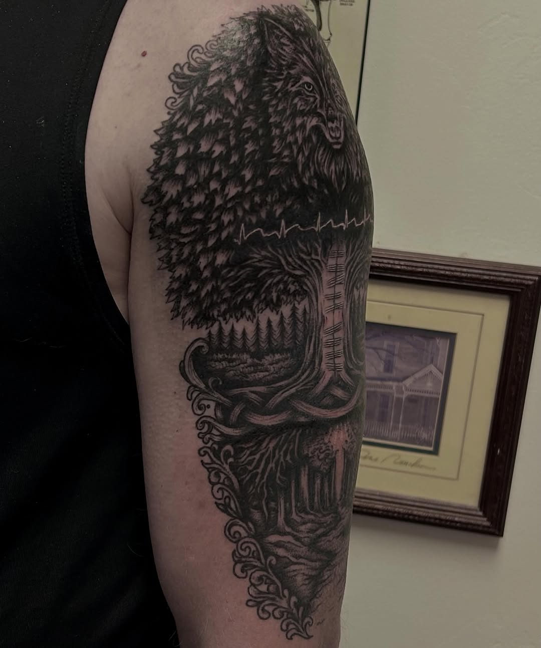 Tattoo by @diamondphoenix_ — black_and_grey, realism