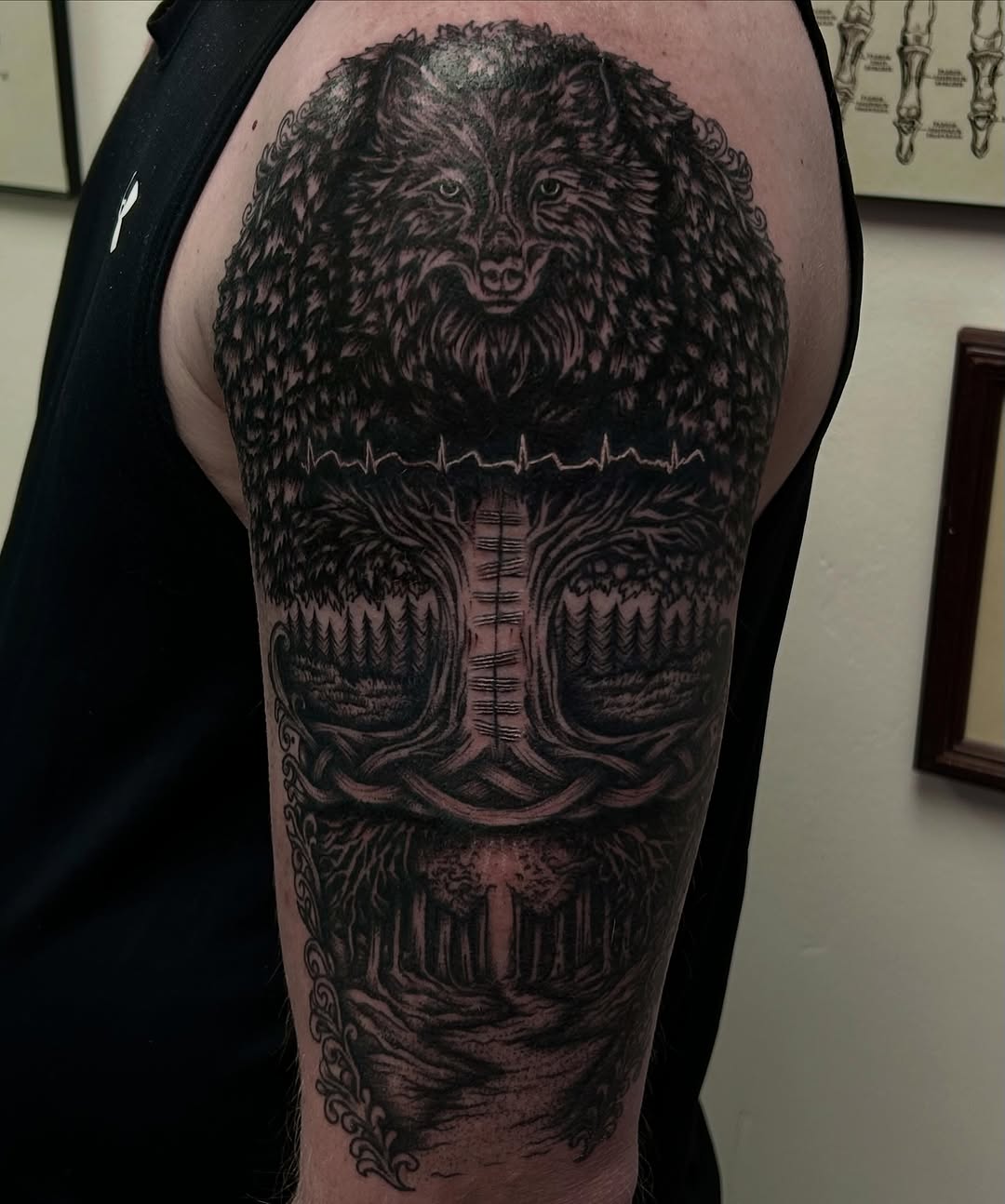 Tattoo by @diamondphoenix_ — black_and_grey, realism