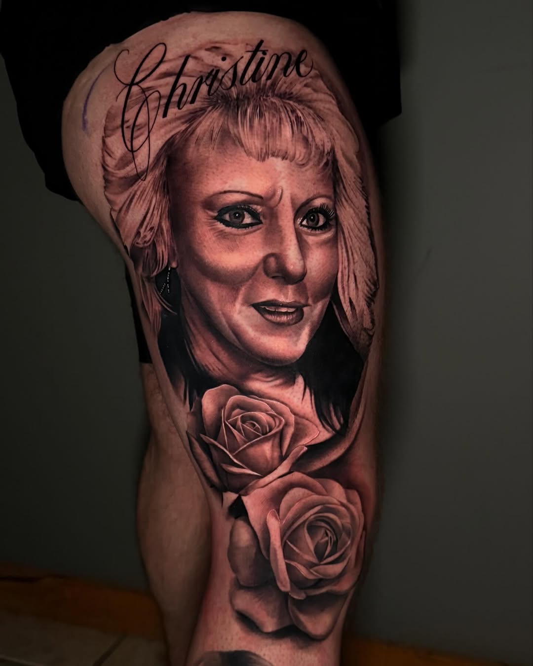 Tattoo by @tinatattooz โ realism, lettering_script