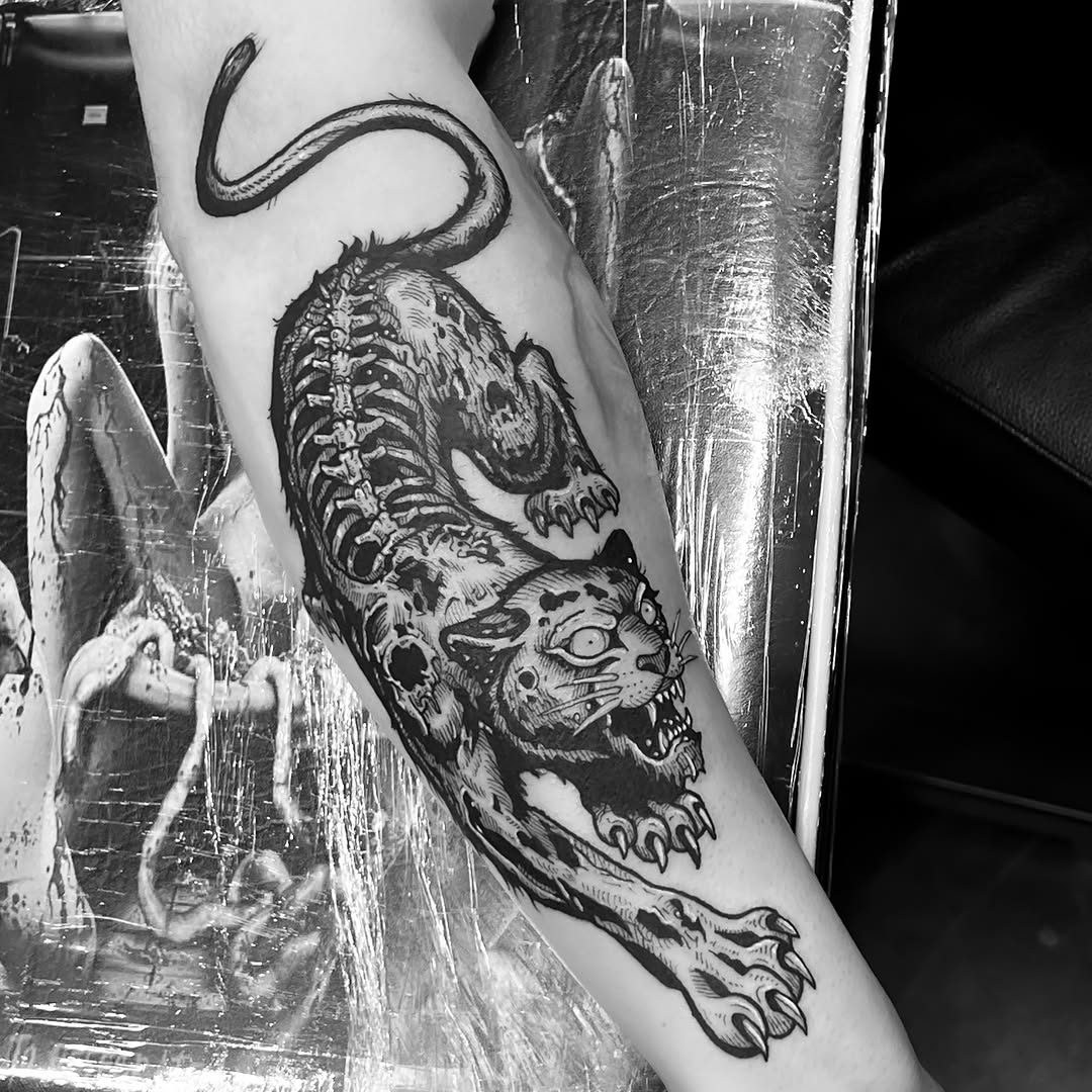 Tattoo by @jonvonschlong β dark_realism, blackwork