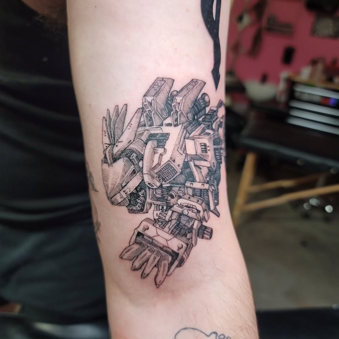 Tattoo by @xxvalhalla_tattoosxx — illustrative, black_and_grey