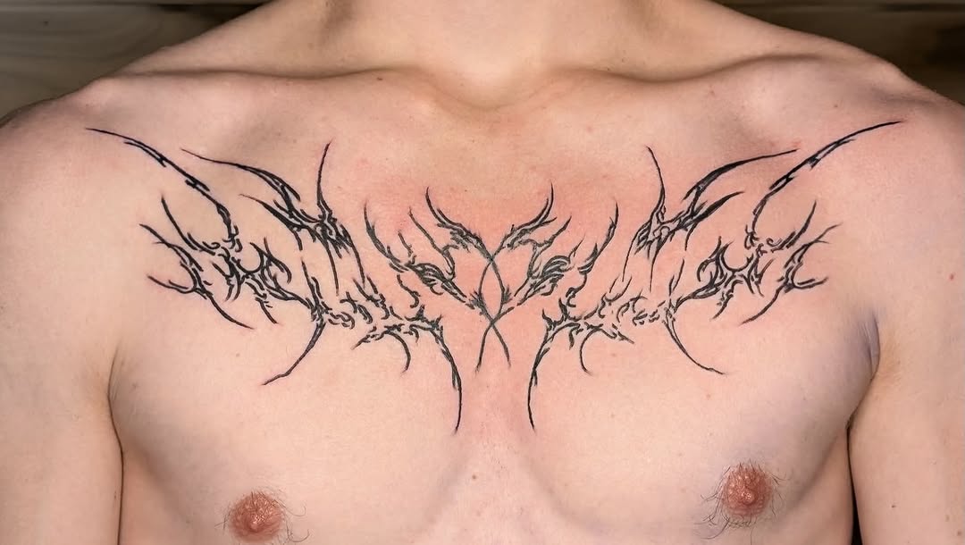 Tattoo by @rue_tattoos — blackwork