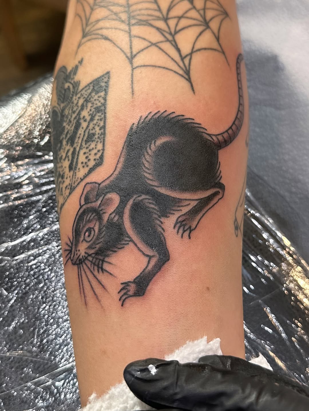 Tattoo by @stacyfevinger — black_and_grey, chicano