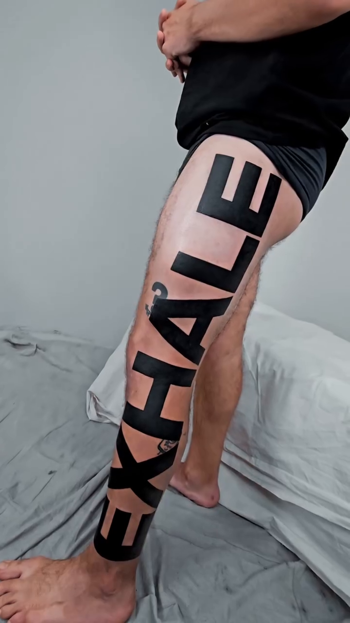 Tattoo by @jermie_jerms โ lettering_script, blackwork