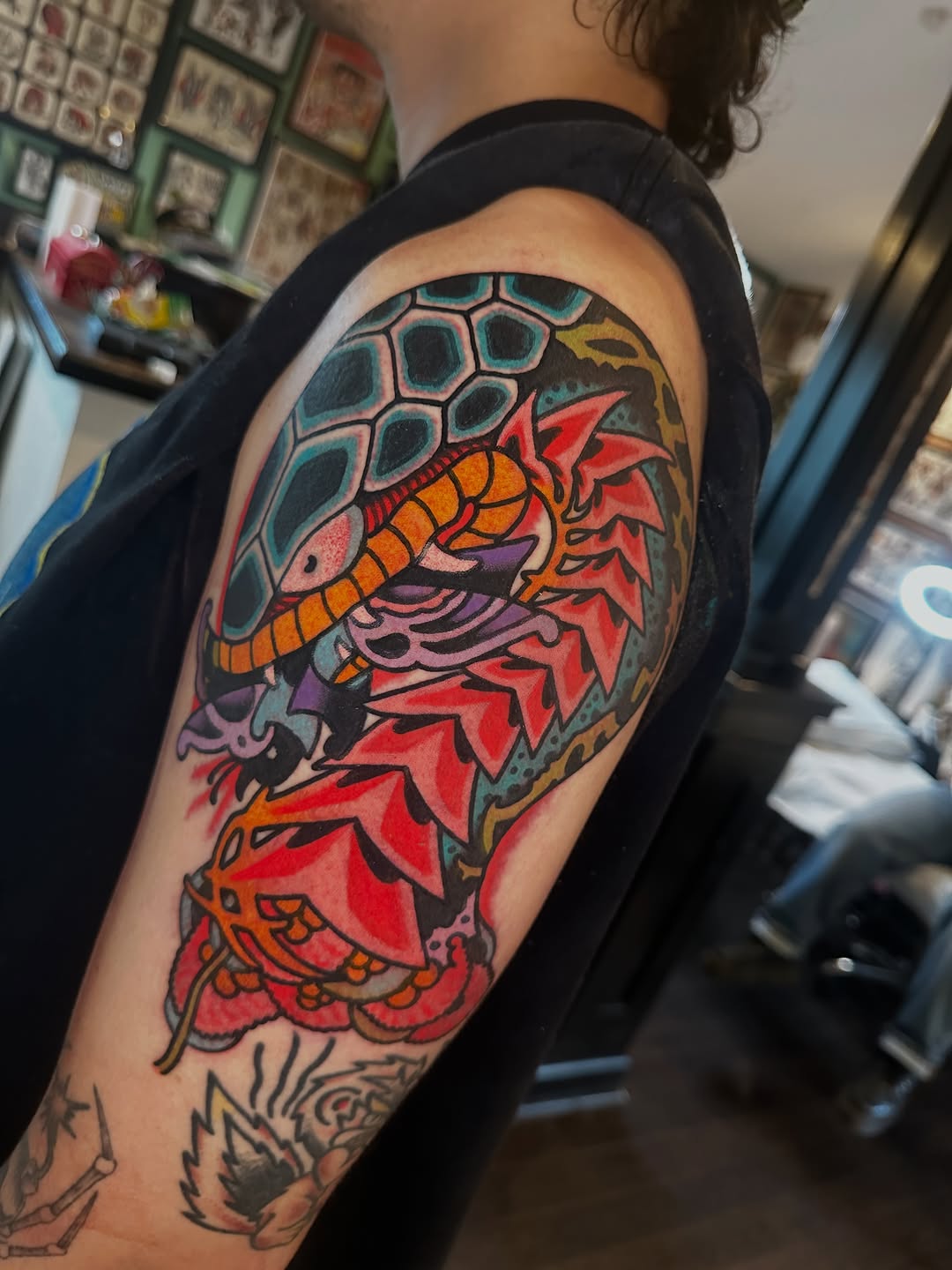 Tattoo by @closedhands — neo_traditional, japanese_irezumi