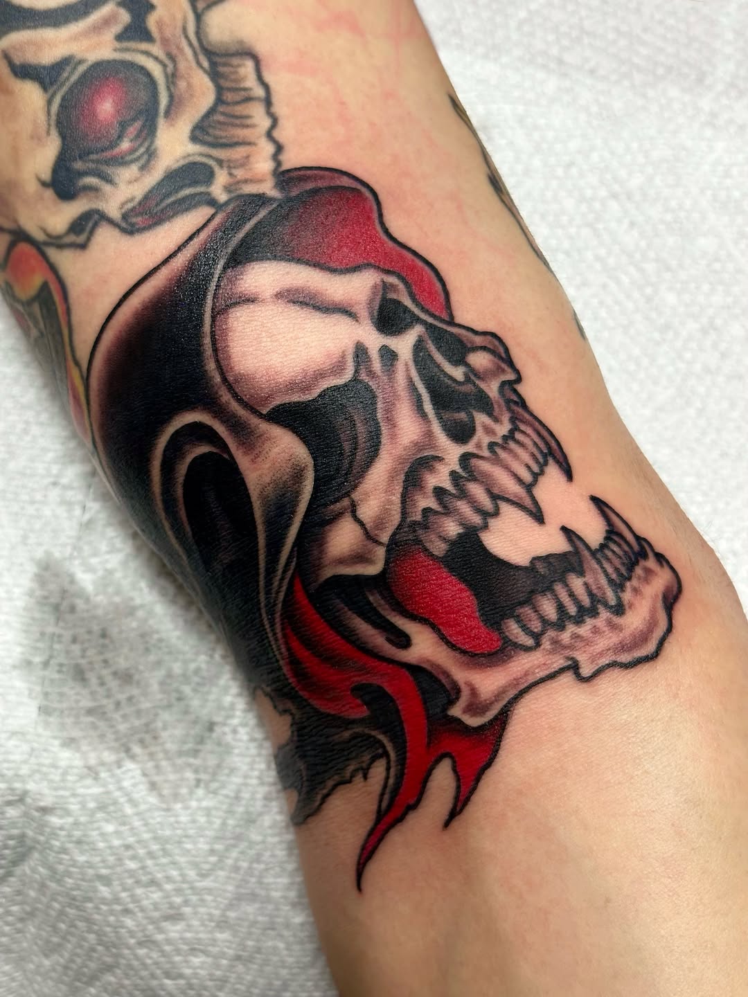 Tattoo by @thrashmoneymillionaire — american_traditional, black_and_grey