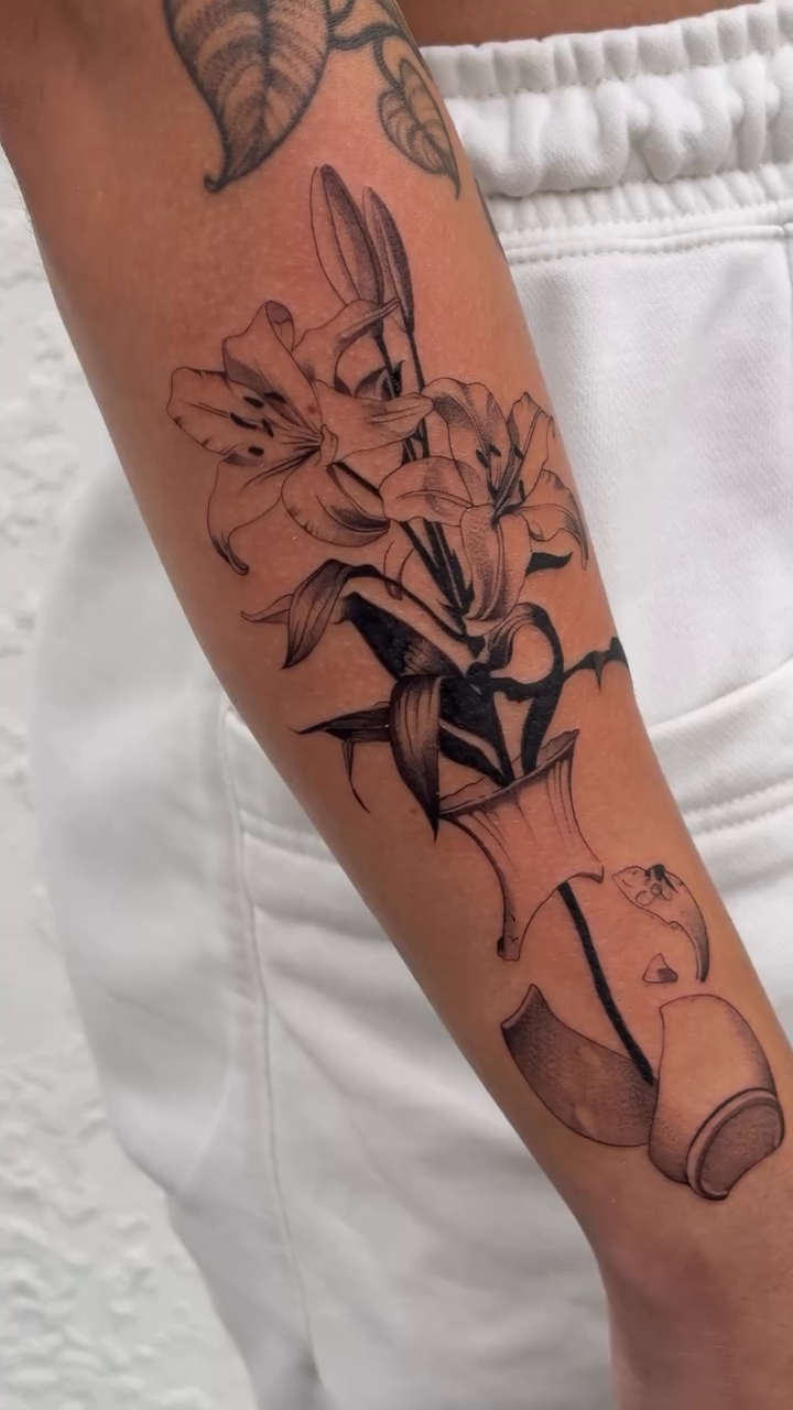 Tattoo by @inkedwlove — black_and_grey, realism