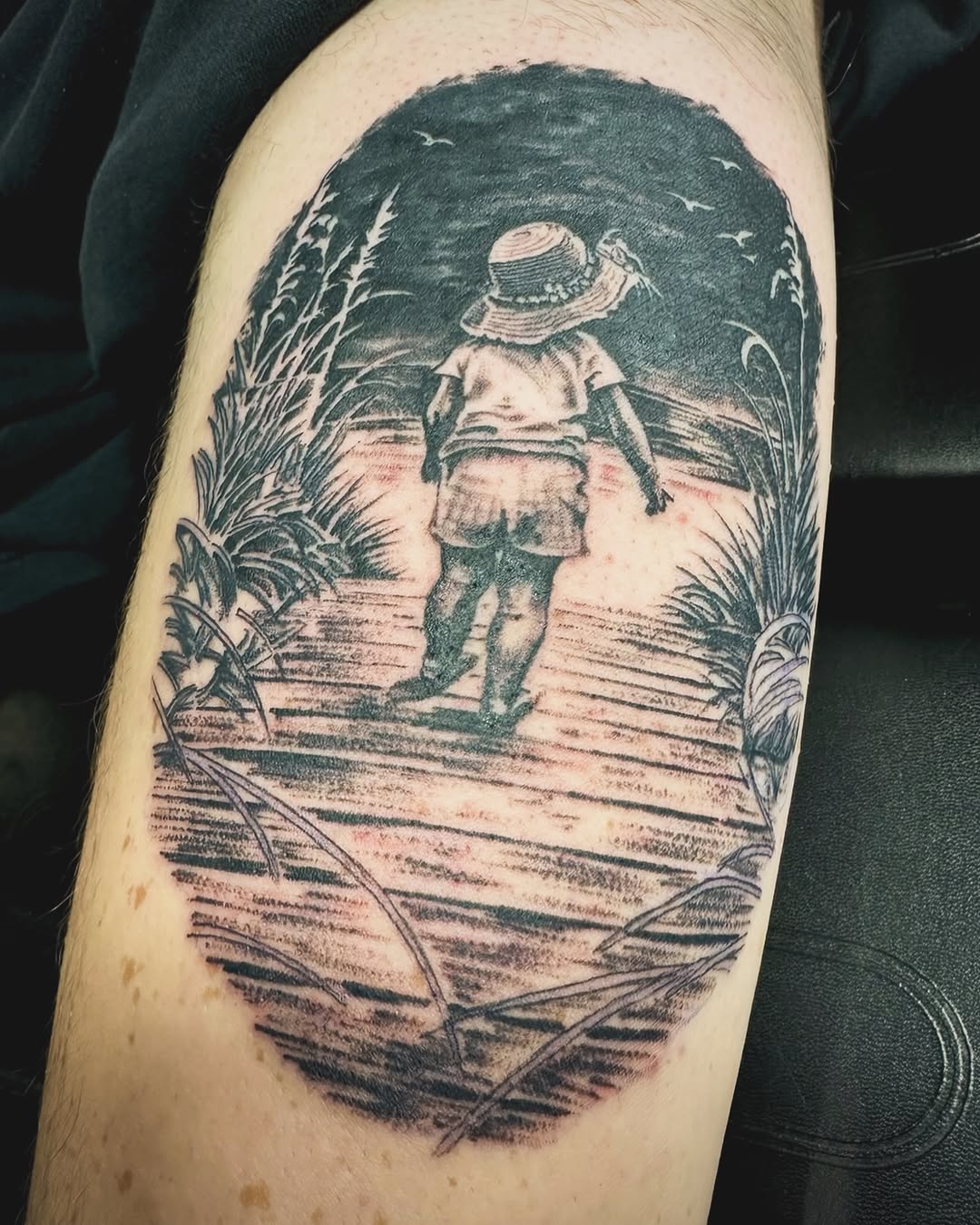 Tattoo by @jasonponcetattoos — illustrative, black_and_grey