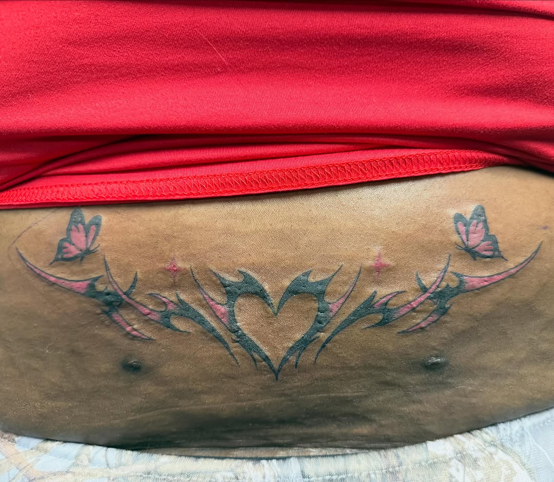 Tattoo by @haileysharpstabs โ tribal, fine_line