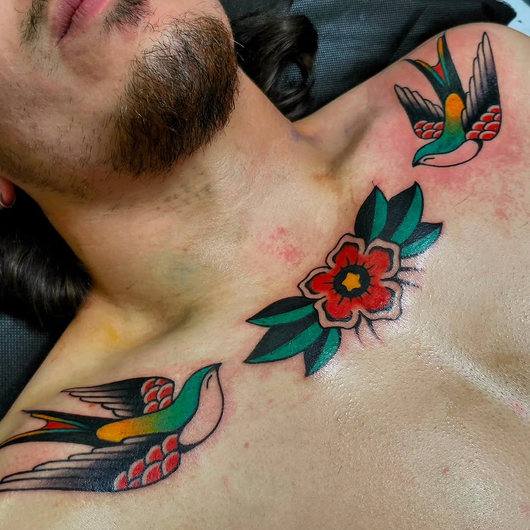 Tattoo by @sweaty.puff — american_traditional, illustrative