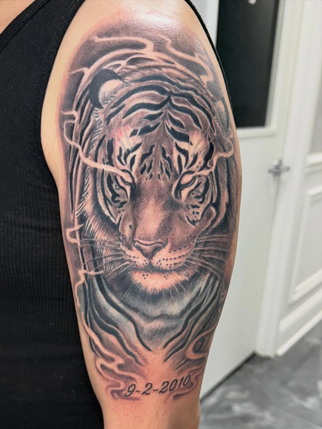 Tattoo by @mekong_lotus — realism, black_and_grey