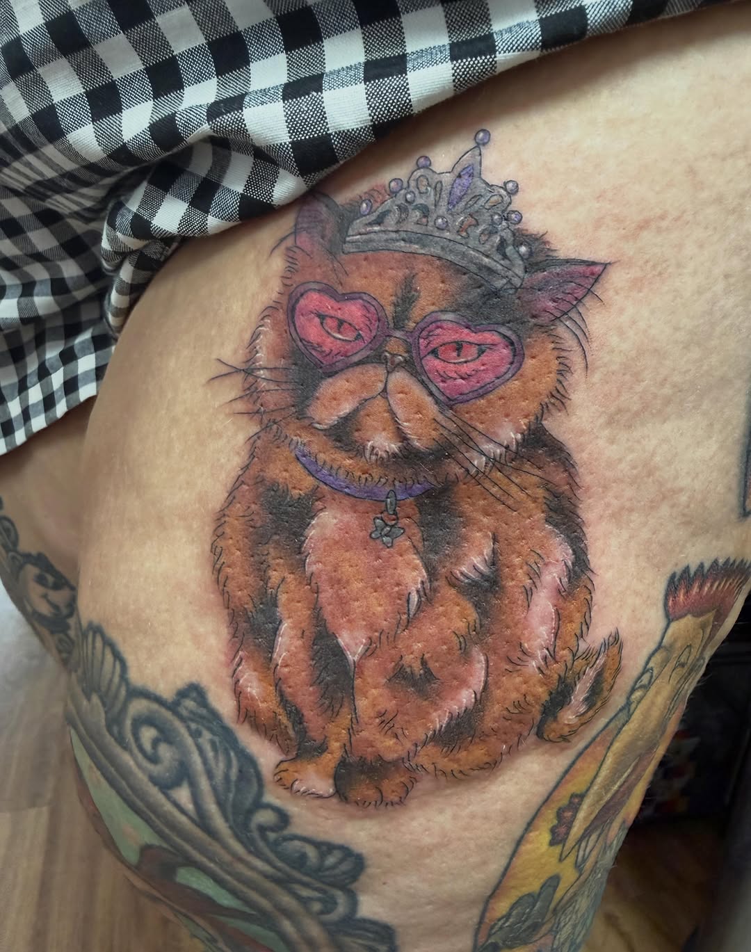 Tattoo by @kennacat_tattoos — illustrative, new_school