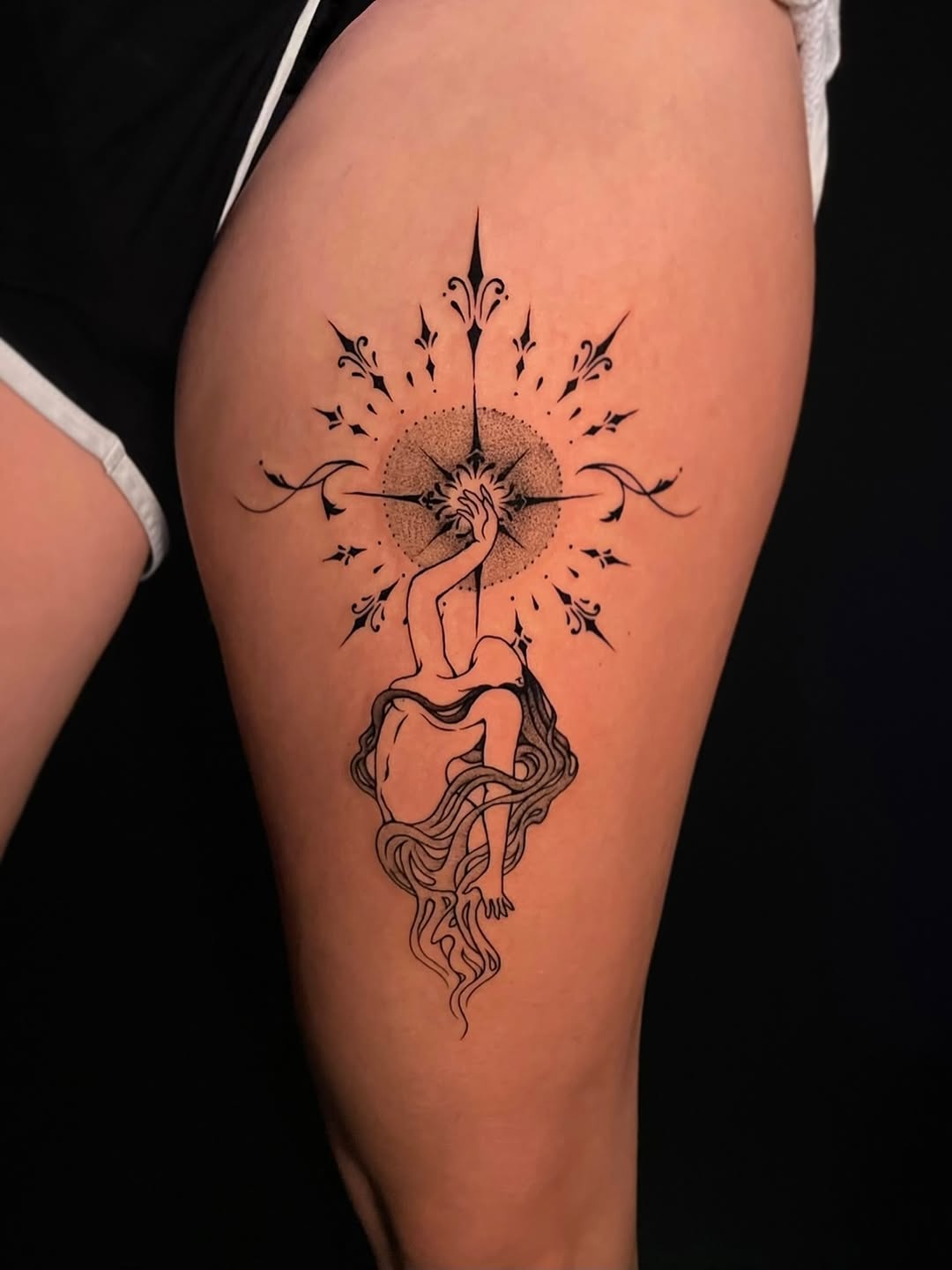 Tattoo by @graceless_ink โ fine_line, black_and_grey