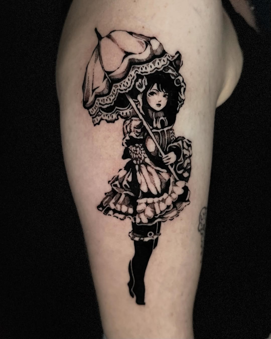 Tattoo by @tatxjoy — black_and_grey, illustrative