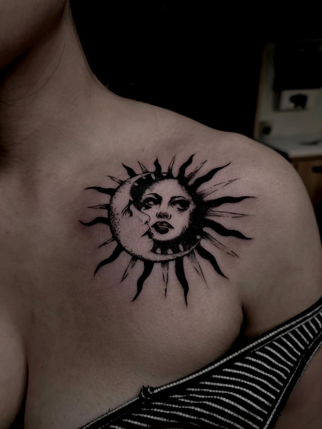 Tattoo by @emogirltattoo — black_and_grey, chicano