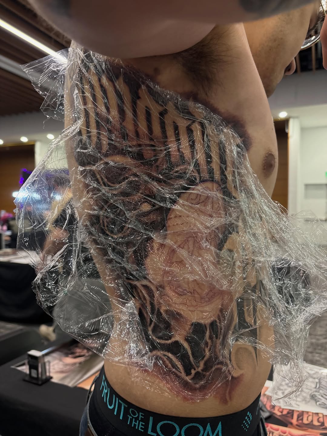 Tattoo by @trustydizon — blackwork, dark_realism