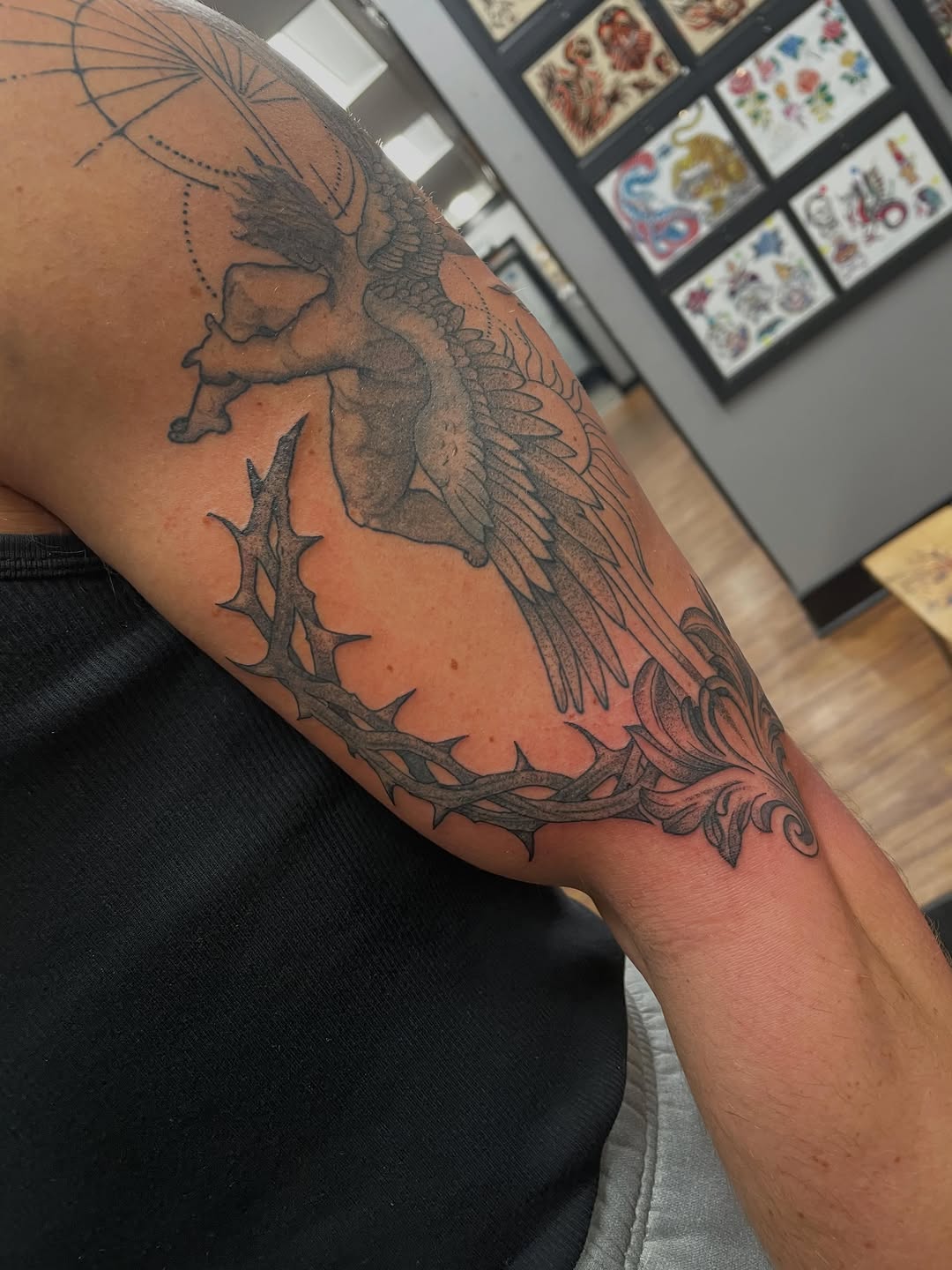 Tattoo by @andreyu187 — black_and_grey, illustrative