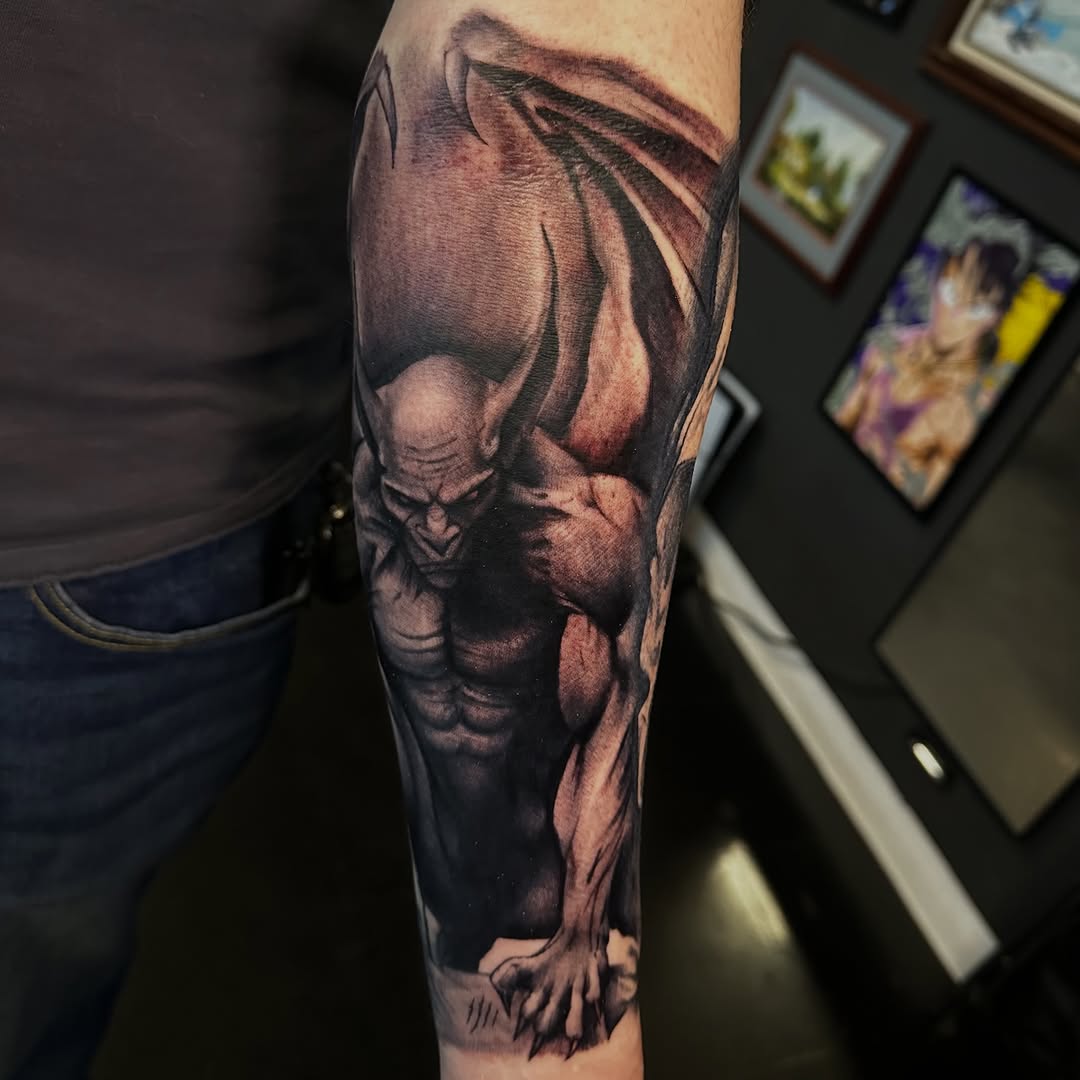 Tattoo by @hardtatz โ realism, black_and_grey