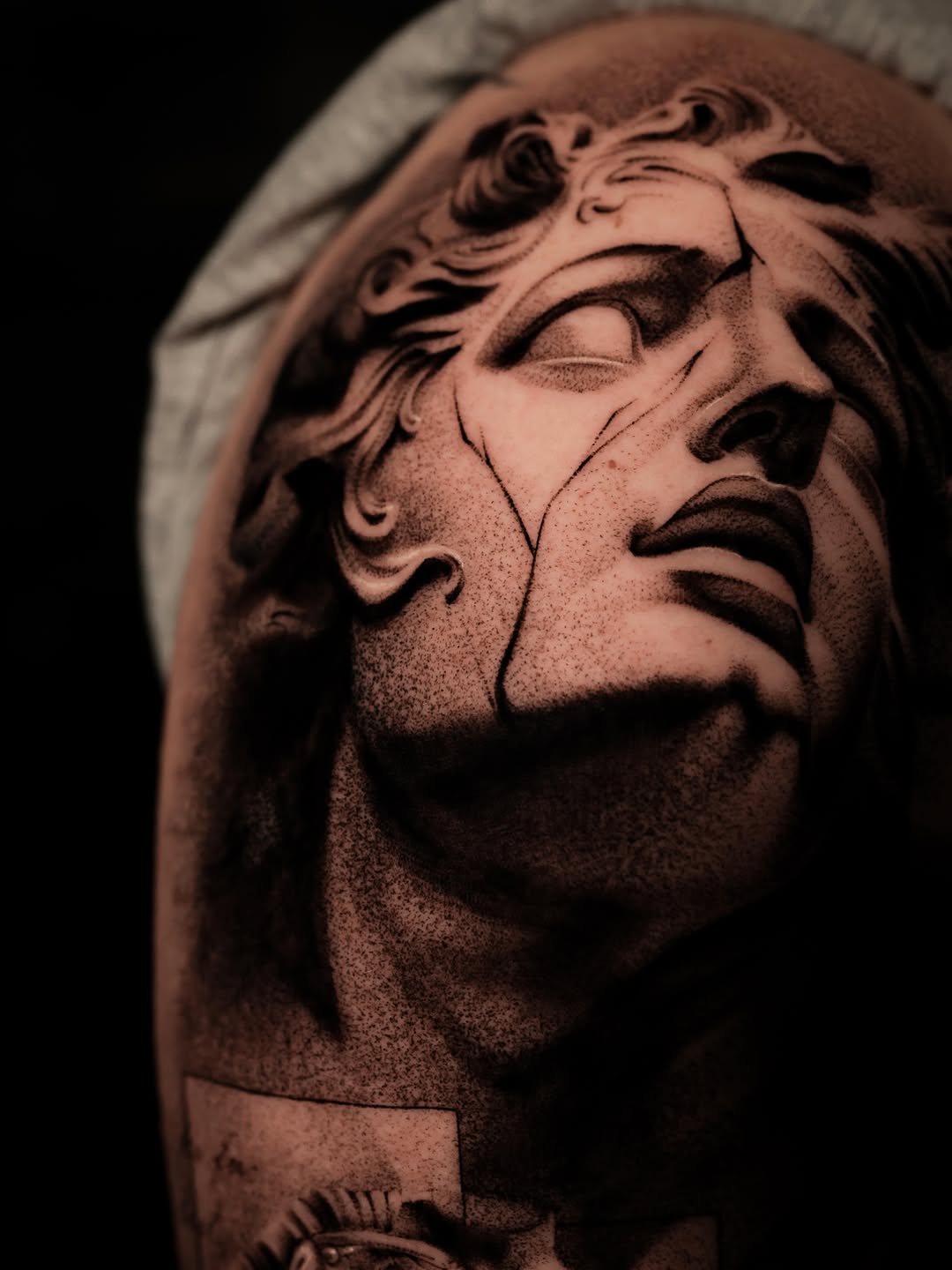 Tattoo by @nikitka.heretic — realism, black_and_grey