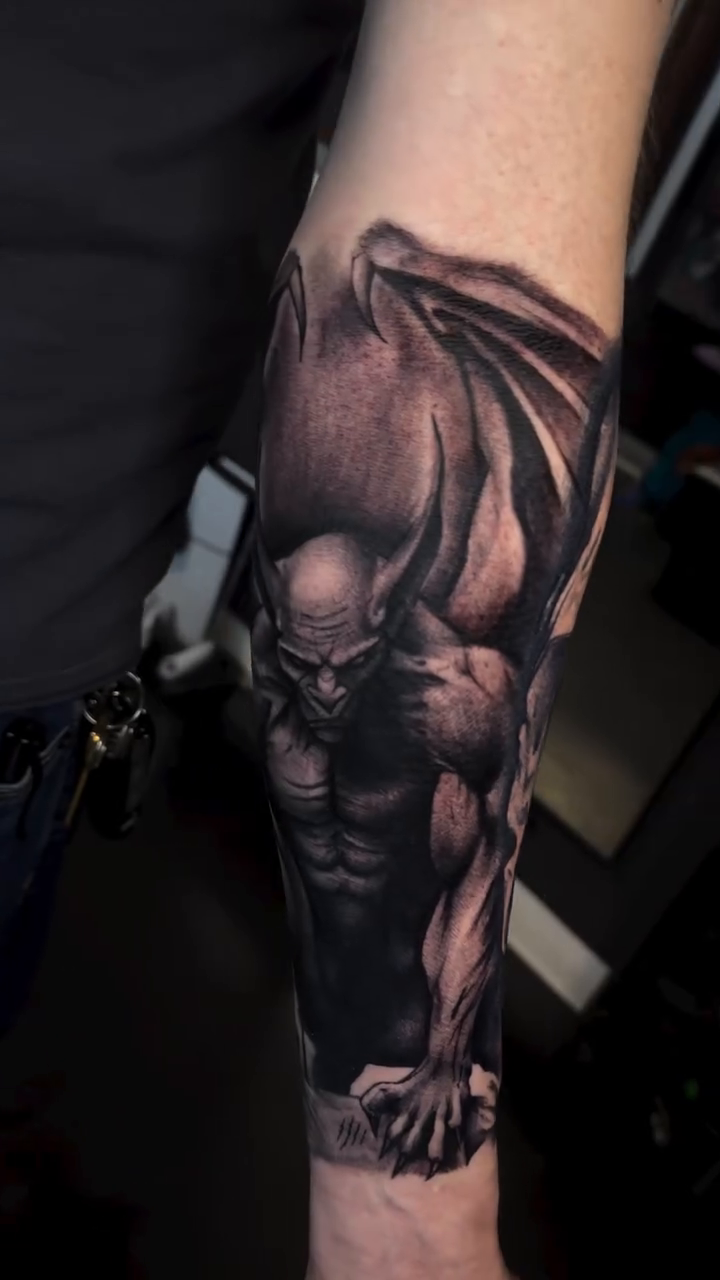 Tattoo by @hardtatz โ dark_realism, black_and_grey