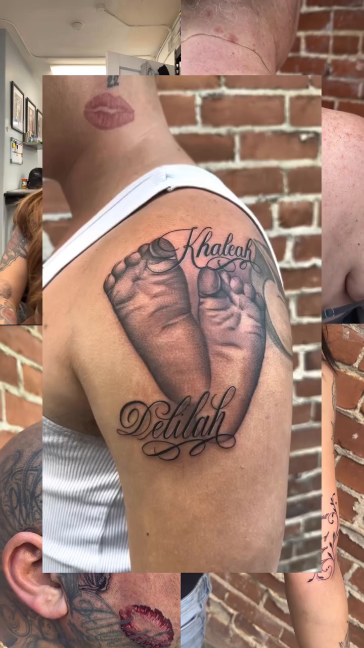 Tattoo by @vivica_ink — lettering_script, fine_line
