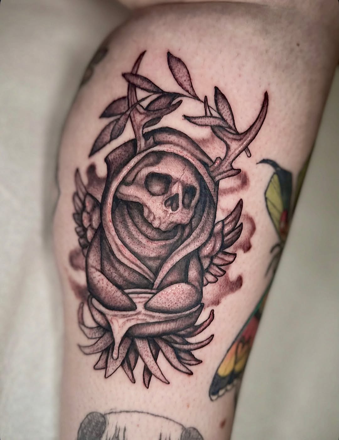 Tattoo by @feraleyes — dark_realism, dotwork
