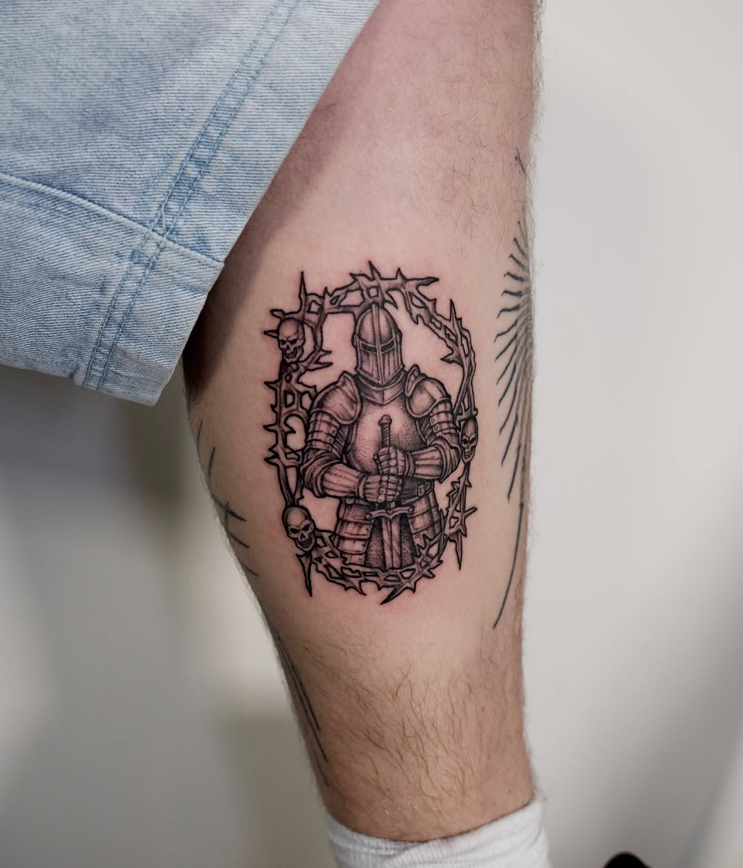 Tattoo by @lovechasetattoo — black_and_grey
