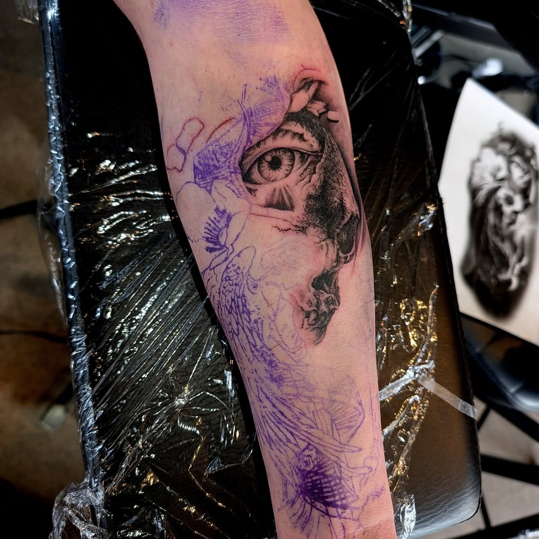 Tattoo by @dking_tattoo — realism, black_and_grey