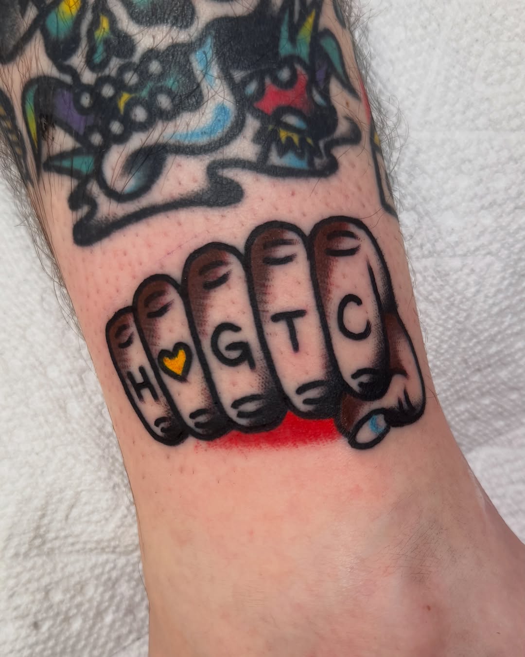 Tattoo by @cullenbleserquinn — american_traditional, lettering_script