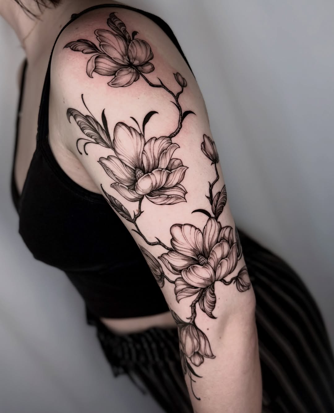 Tattoo by @kathrynsemusart — black_and_grey