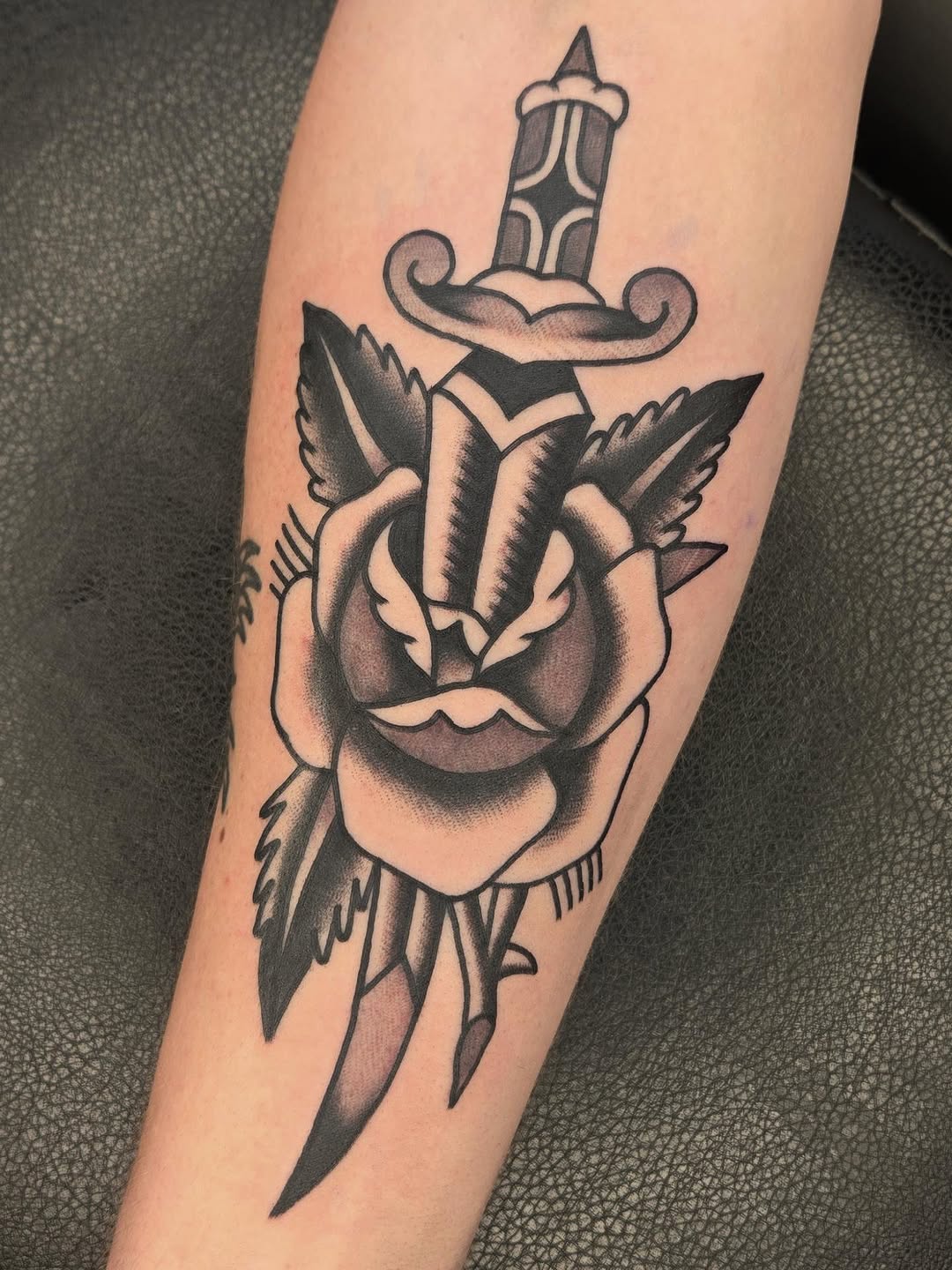 Tattoo by @dekeharms — american_traditional, black_and_grey