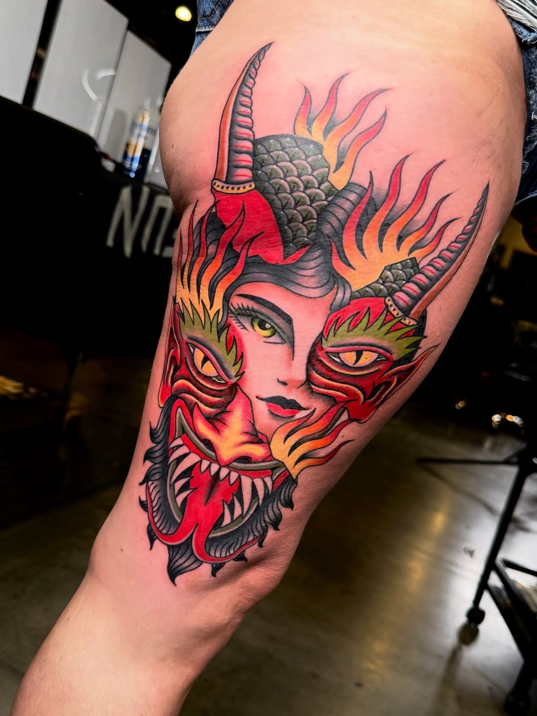 Tattoo by @senemtattooer โ neo_traditional, japanese_irezumi
