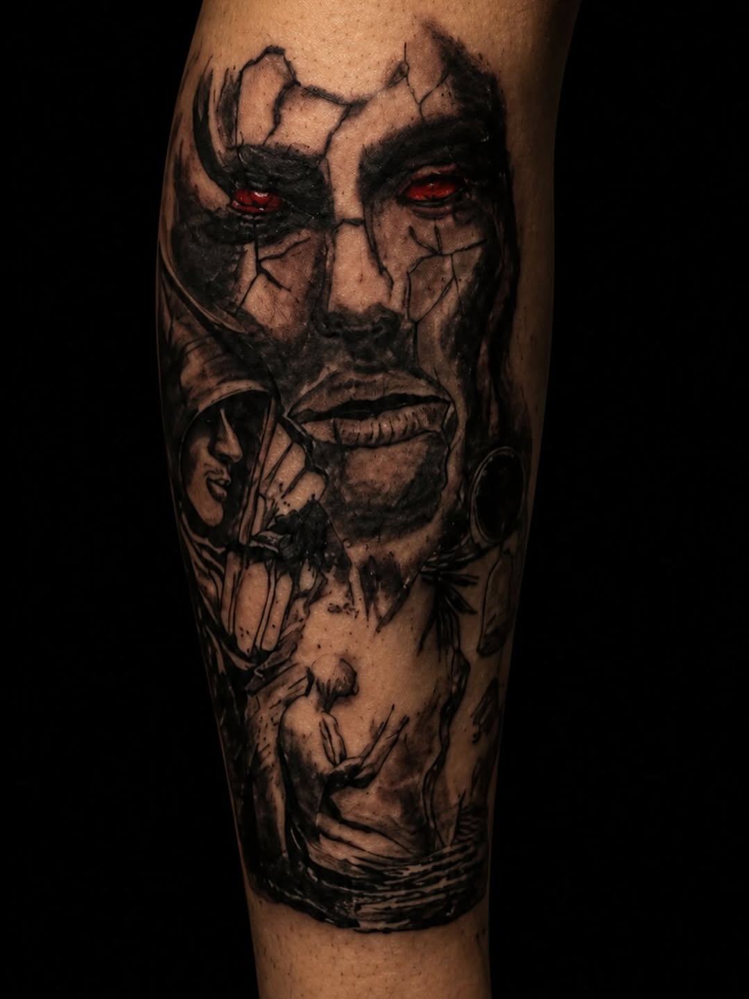Tattoo by @inkbymontero — dark_realism, black_and_grey