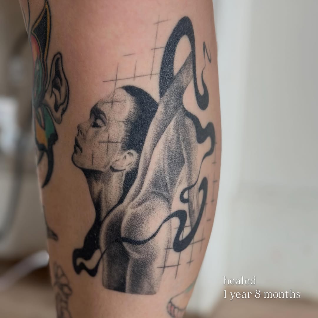 Tattoo by @scaktats โ black_and_grey