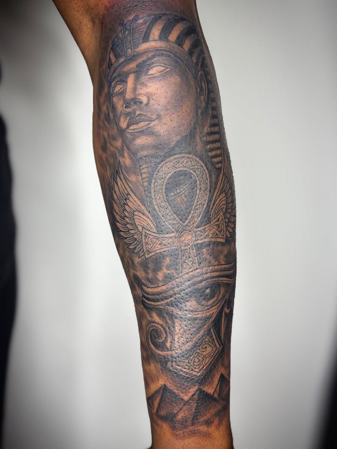 Tattoo by @zhentats2 β realism, black_and_grey