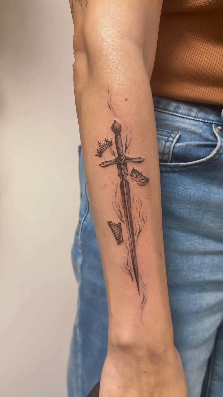 Tattoo by @jxrtattoos — fine_line, black_and_grey