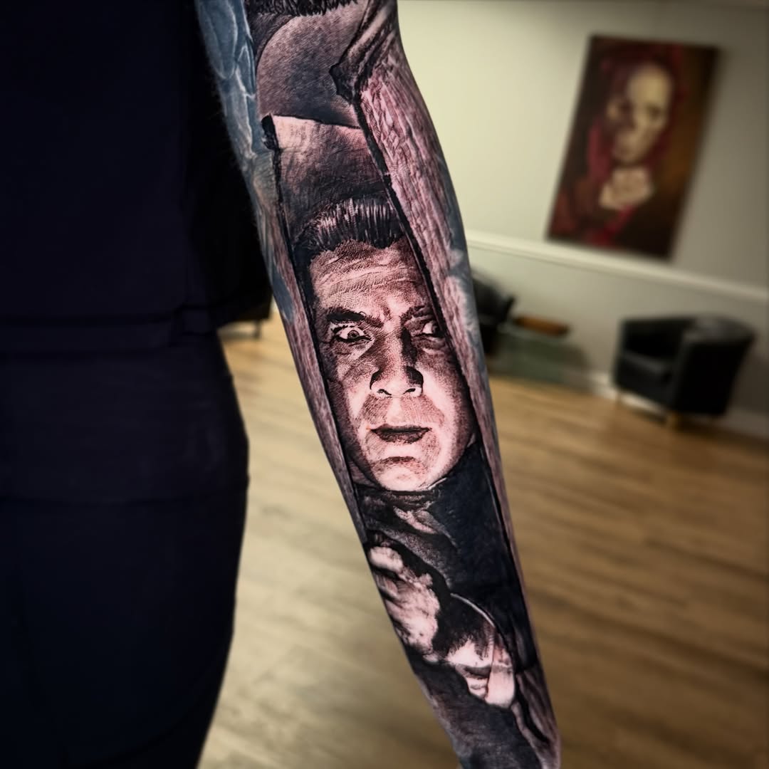 Tattoo by @bigbadwolftattoos — realism, black_and_grey