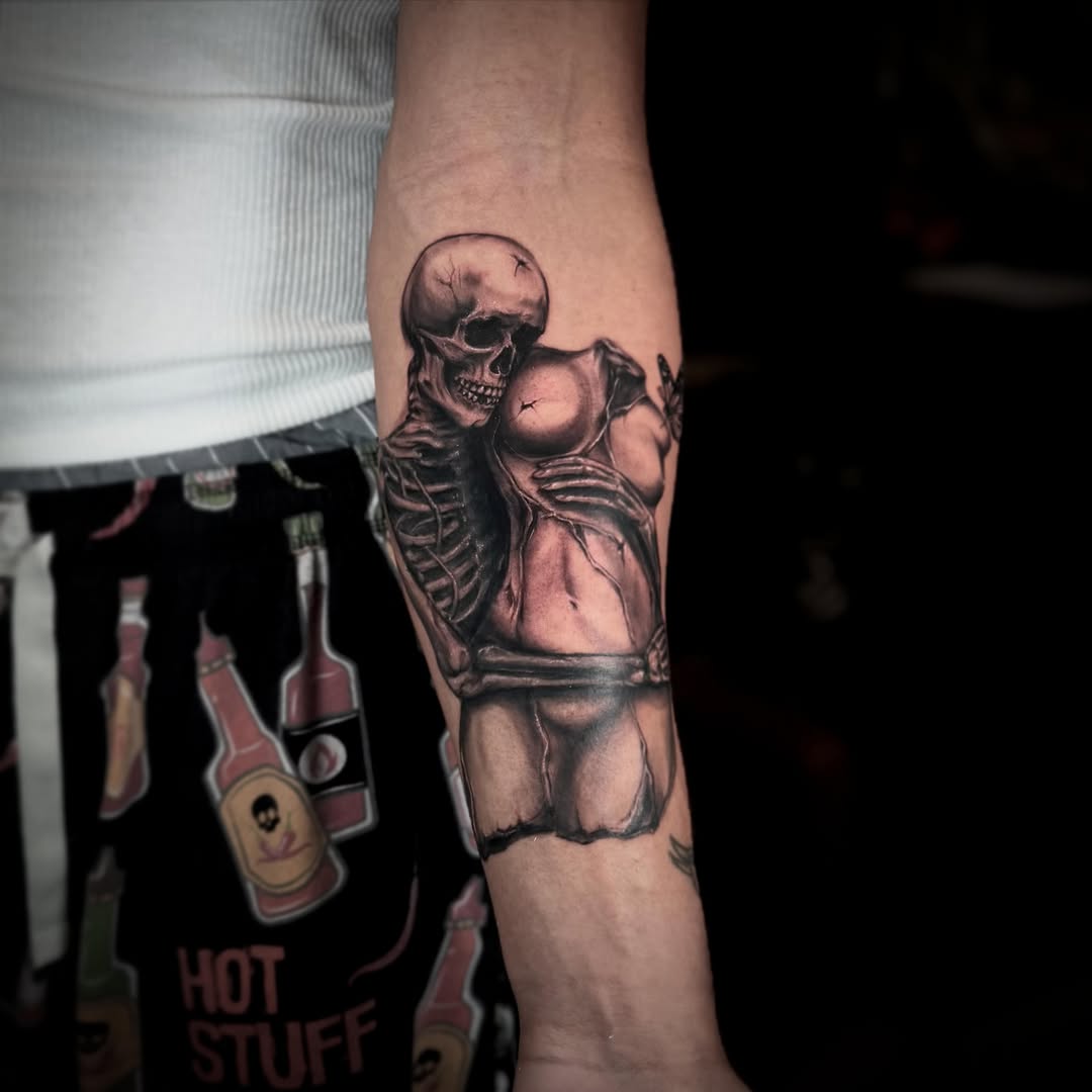Tattoo by @simplyselaart — black_and_grey, realism
