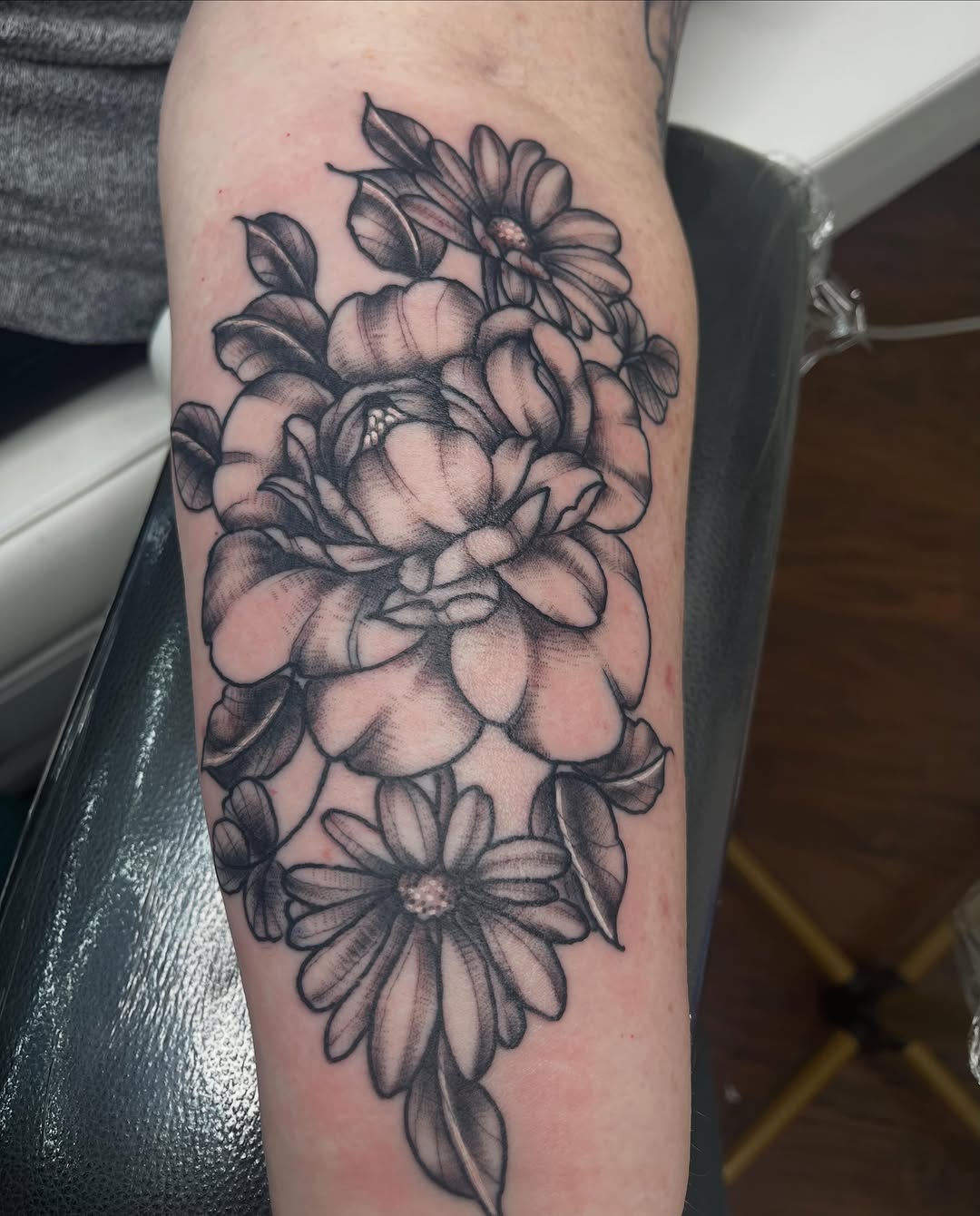 Tattoo by @jesscorinnetattoo — black_and_grey, realism